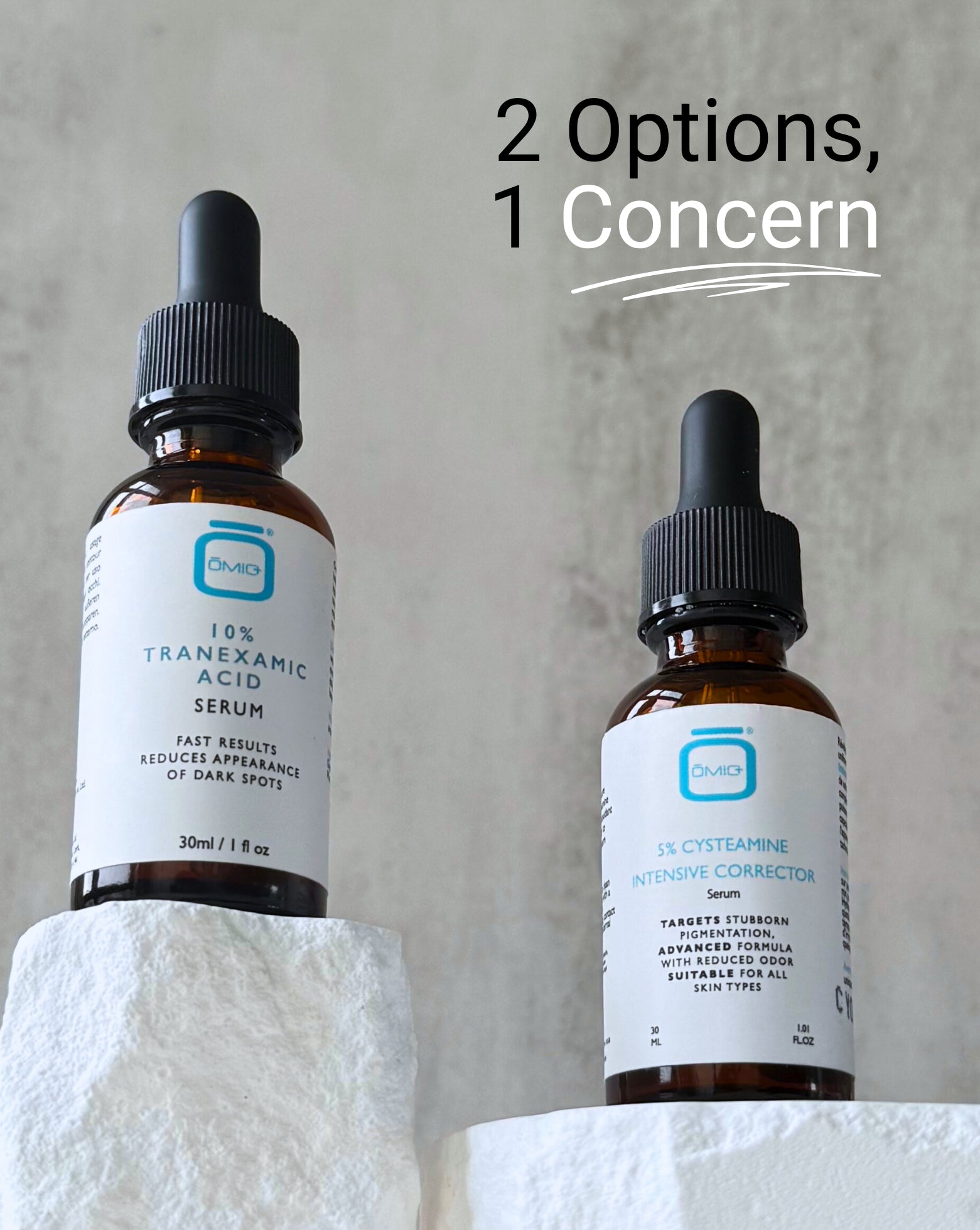 Dark Spot Eraser Duo - Tranexamic Acid + Cysteamine Serums - omicskincare