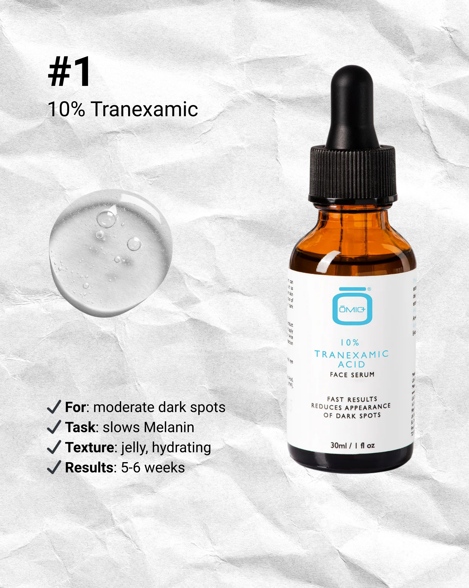 Dark Spot Eraser Duo - Tranexamic Acid + Cysteamine Serums - omicskincare